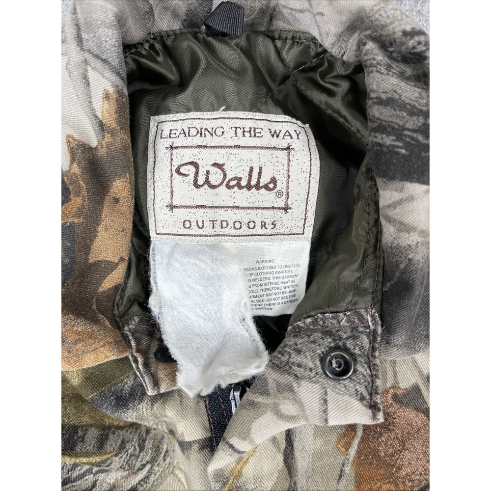 Walls Advantage Camo Coveralls Youth Small Brown Insulated Hunting Suit Hardwood - Picture 9 of 13